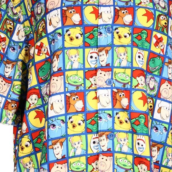 Disney Pixar Toy Story Shirt Mens Button Up Rayon Print Size Medium - Hey Viv - Picture 5 of 7